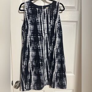 Michael Kors Navy and White Patterned Mini Dress